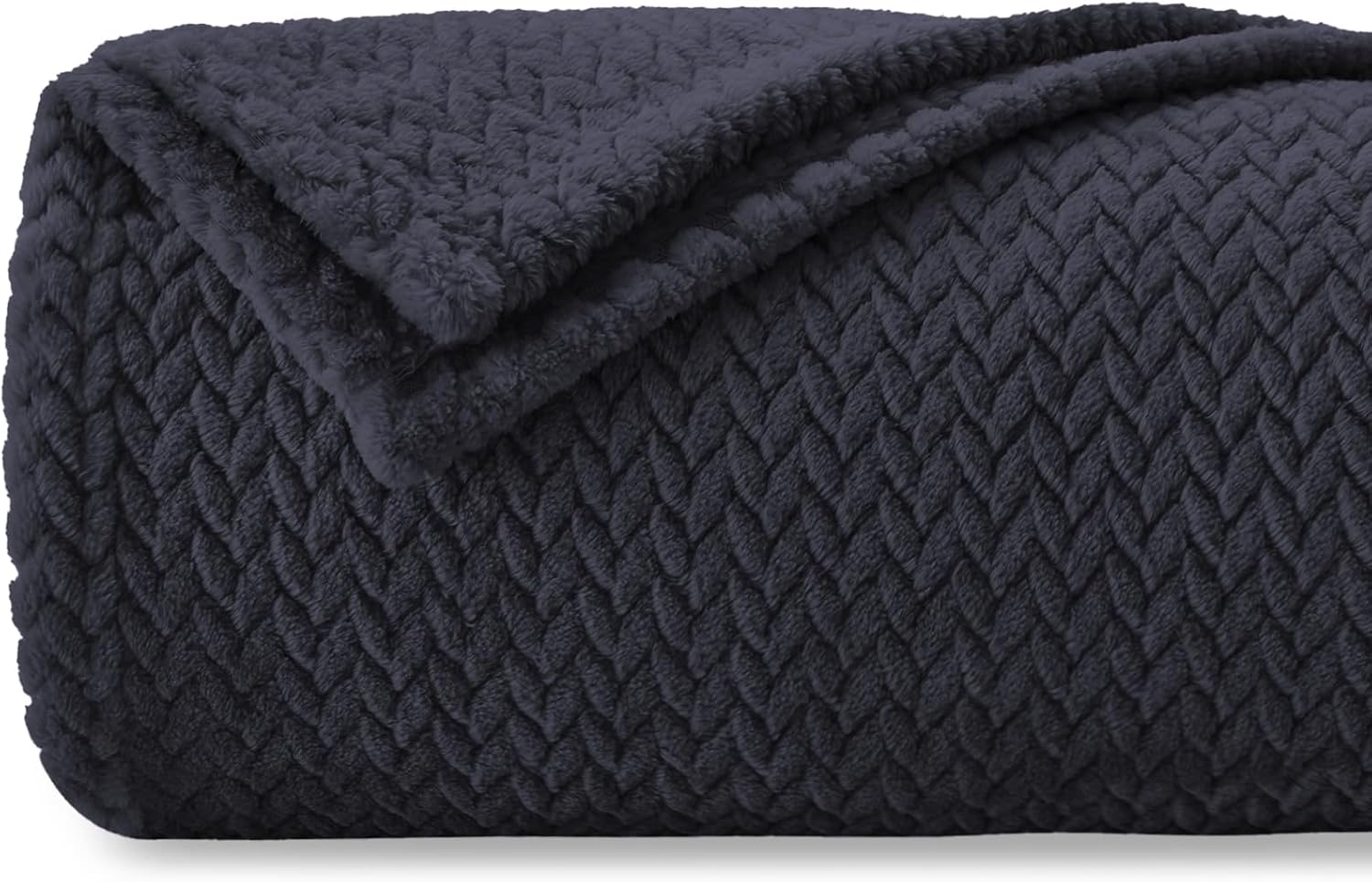 Coperta Plaid Calda per Letto e Divano - Nero / 130x150 cm