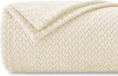 Coperta Plaid Calda per Letto e Divano - Beige / 150x200 cm