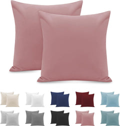 Federe per Cuscino in Microfibra con Zip - Rosa Scuro / 65x65