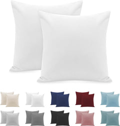 Federe per Cuscino in Microfibra con Zip - Bianco / 65x65