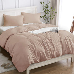 Set Copripiumino in Cotone con Federa - Rosa / 155x200 / 50