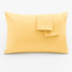 Federe per Cuscino in Cotone Premium - Giallo Chiaro / 50x80 cm