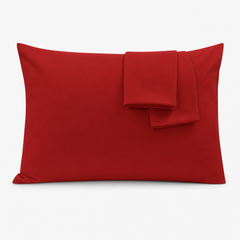 Federe per Cuscino in Cotone Premium - Rosso / 50x80 cm