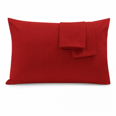 Federe per Cuscino in Cotone Premium - Rosso / 50x70 cm