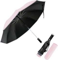 Ombrello Pieghevole Antivento Compatto - Rosa