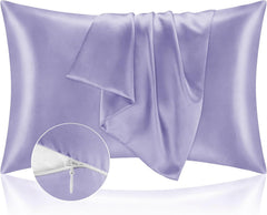 Federe per Cuscino in Raso con Zip - Lilla / 50x80cm