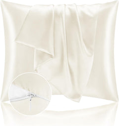 Federe per Cuscino in Raso con Zip - Beige / 65x65cm