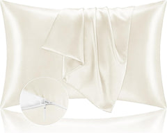Federe per Cuscino in Raso con Zip - Beige / 40x70cm