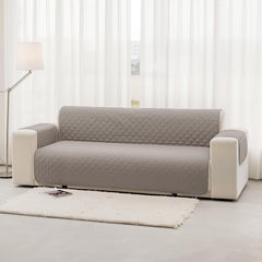 Copridivano Impermeabile Reversibile - Grigio Chiaro / 4 posti