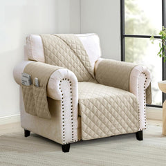 Copridivano Impermeabile Reversibile - Beige / 1 posto