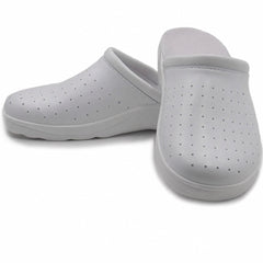 Ciabatte Sanitarie Anatomiche in Pelle da Uomo - Bianco Uomo
