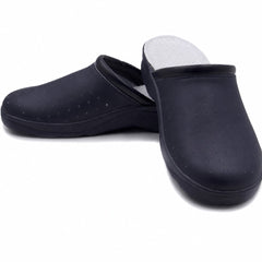 Ciabatte Sanitarie Anatomiche in Pelle da Uomo - Blu Uomo