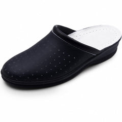 Ciabatte Sanitarie Anatomiche in Pelle da Donna - Blu Donna