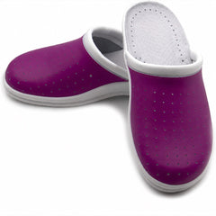 Ciabatte Sanitarie Anatomiche in Pelle da Donna - Fucsia Donna