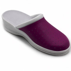 Ciabatte Sanitarie Anatomiche in Pelle da Donna - Fucsia Donna