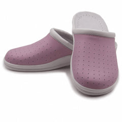 Ciabatte Sanitarie Anatomiche in Pelle da Donna - Rosa Donna