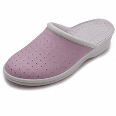 Ciabatte Sanitarie Anatomiche in Pelle da Donna - Rosa Donna