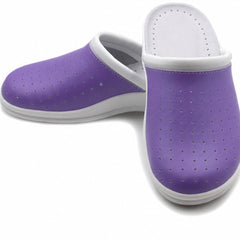 Ciabatte Sanitarie Anatomiche in Pelle da Donna - Viola Donna
